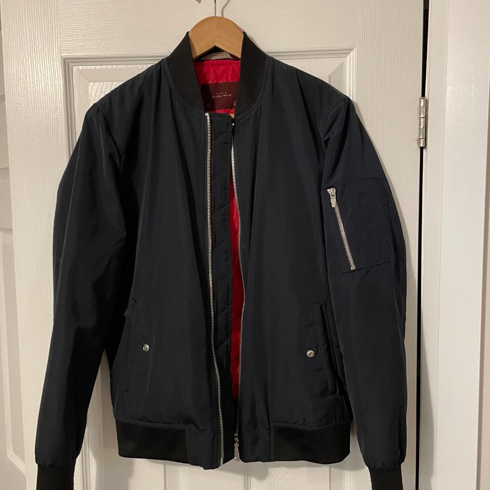 ZARA Bomber jacket Unisex , black- size small